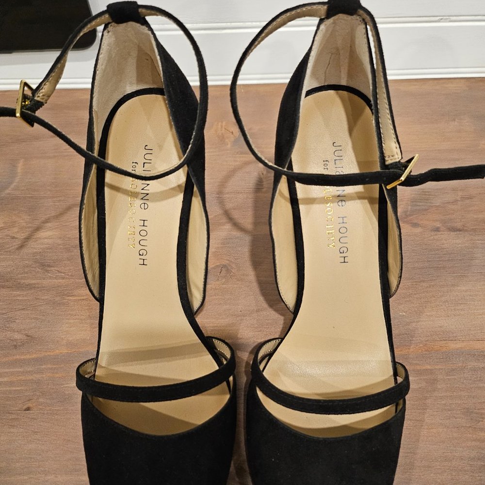 BRAND NEW IN BOX Sole Society Black Womens Ankle Strap Heels 4" Size 8